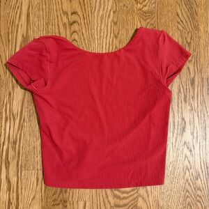 Aerie ribbed scoop back workout top. Size small.